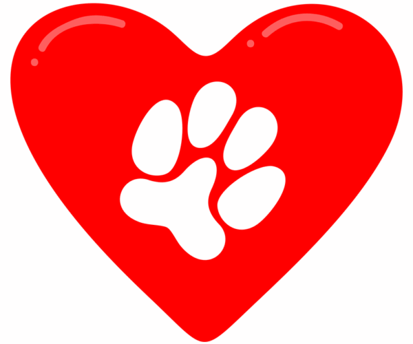 Paw Print Love - Affectionate Pet Symbol