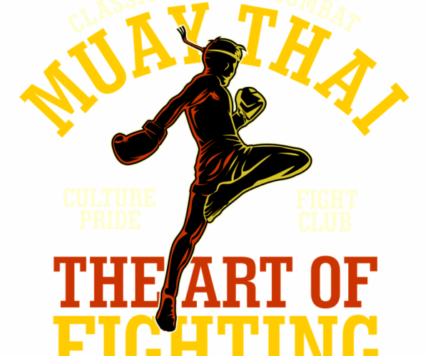 Muay Thai Silhouette - Classic Combat Print