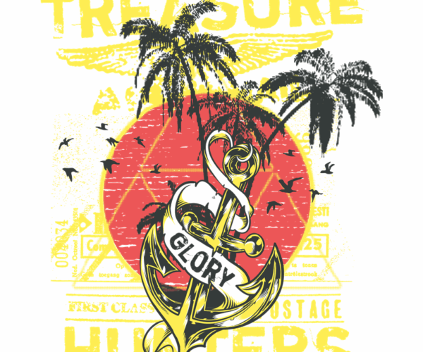 Treasure Anchor - Vintage Island Graphic