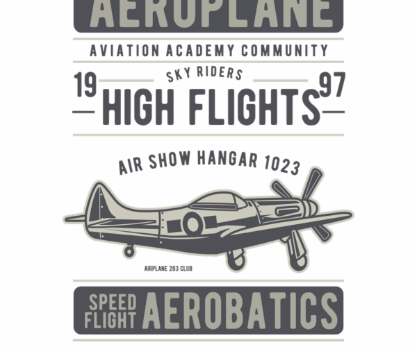 Vintage Aeroplane - Aviation Academy Design