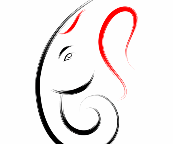 Ganesha Icon - Brushstroke Edition