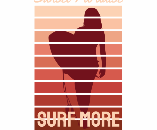 Sunset Surfer - Vintage Beach Vibes