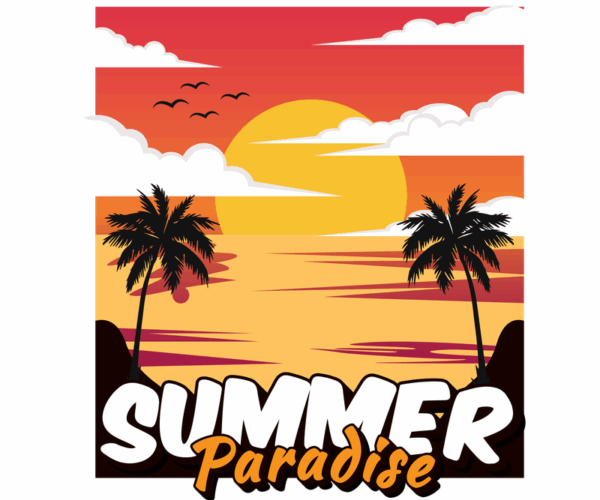 Beach Sunset Vibes - Summer Paradise Graphic