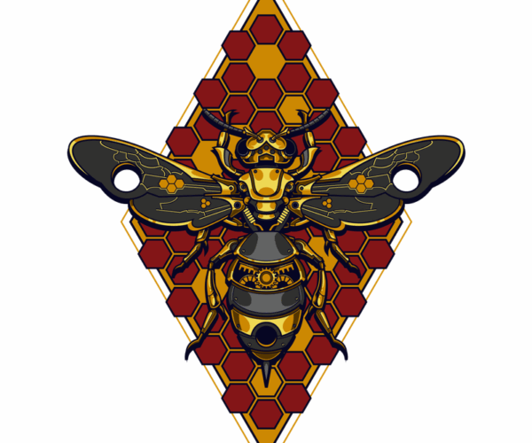 Steampunk Bee - Mechanical Honeycomb Guardian