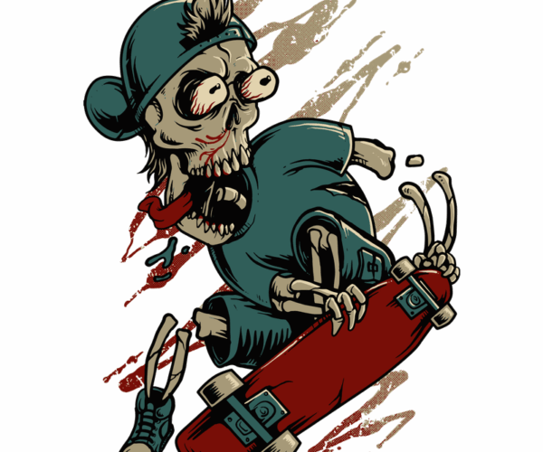 Skateboard Skeleton - Radical Ride