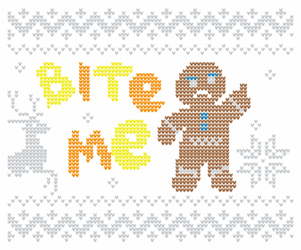 Bite Me! Gingerbread - Knitted Style Design