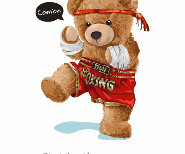 Muay Thai Bear - Motivational Warrior