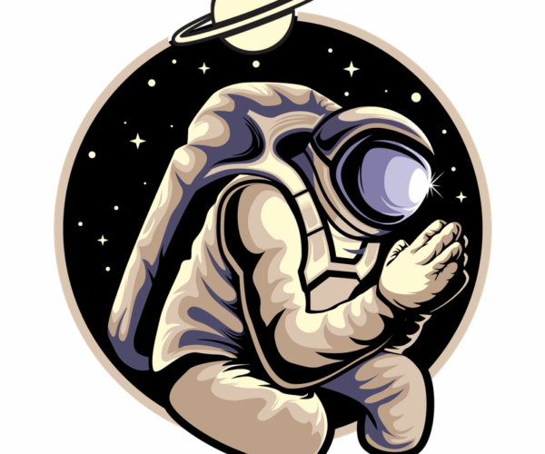 Praying Astronaut - Cosmic Devotion