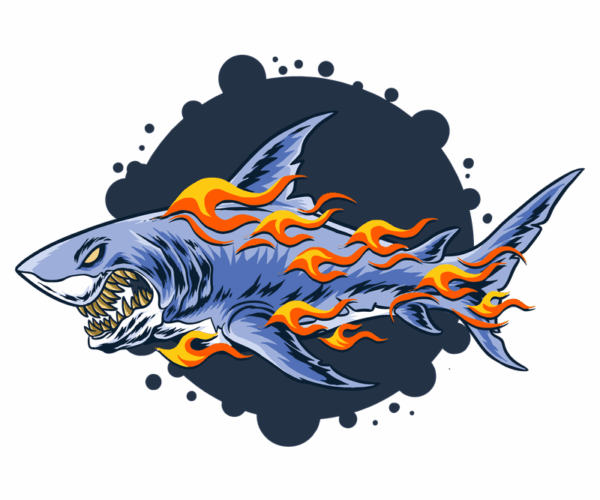 Fiery Shark - Aggressive Sea Predator