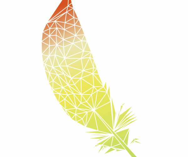Geometric Feather - Vibrant Gradient