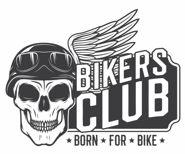 Bikers Club - Winged Skull Logo