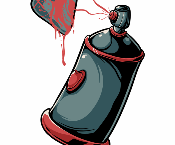 Graffiti Heart - Spray Can Art