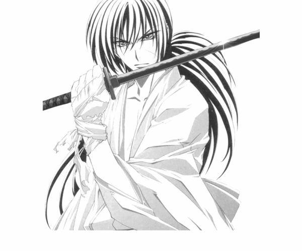 Kenshin Himura Portrait - Battosai Stance
