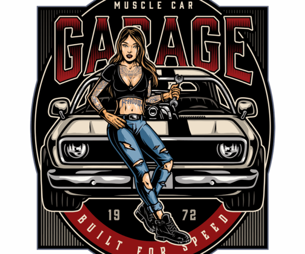 Muscle Car Garage - Classic Charm