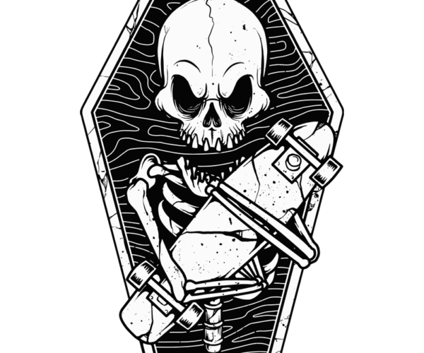 Skate Skeleton - Coffin Cruiser