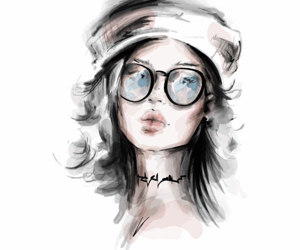 Fashionista - Watercolor Portrait