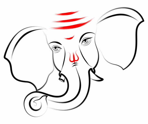 Ganesha - Minimalist Line Art