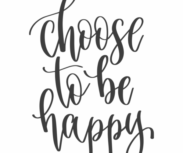 Choose To Be Happy - Motivational Typography Art