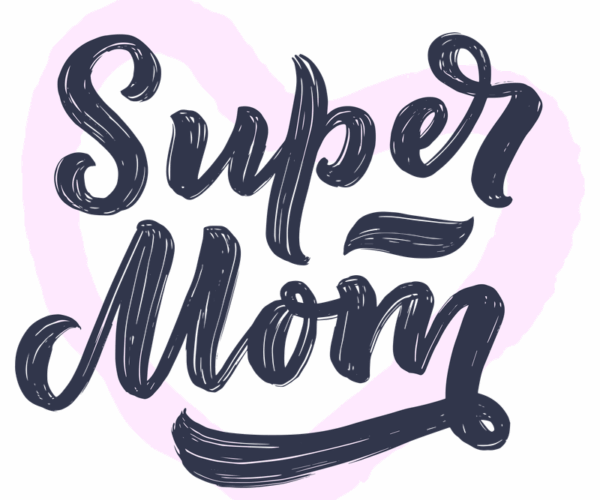 Super Mom - Heartfelt Brush Script
