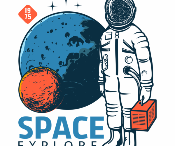 Retro Astronaut - Space Exploration