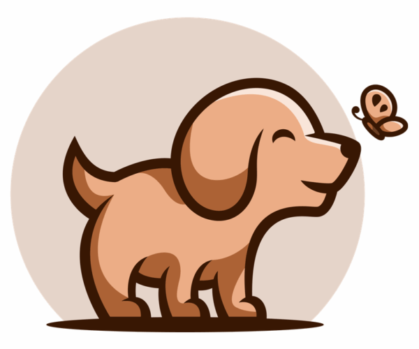 Playful Puppy - Butterfly Friend