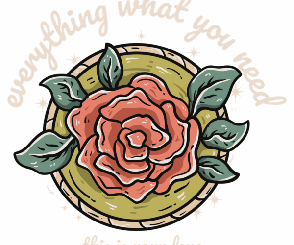 Rose In Tray - Love Potion Edition