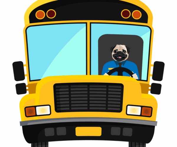 Pug Bus Driver - Canine Commute