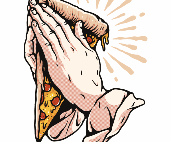 Pizza Prayer - Devotional Feast Art