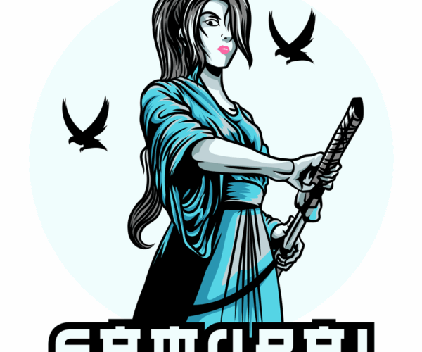 Samurai Woman - Moonlit Warrior