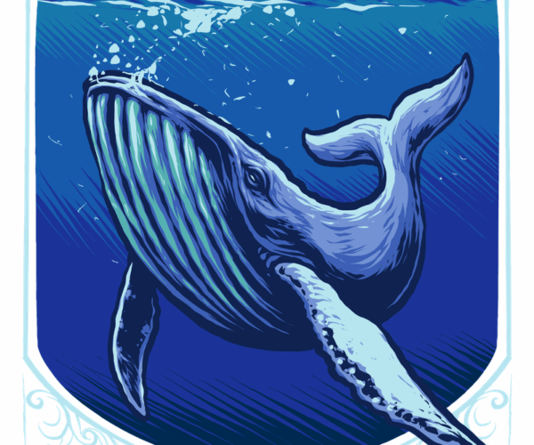 Azure Whale - Beneath the Waves Emblem