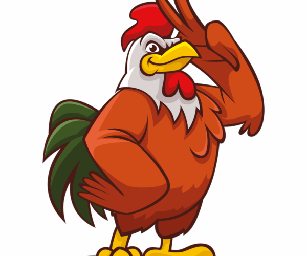 Rooster Mascot - Confident Commander