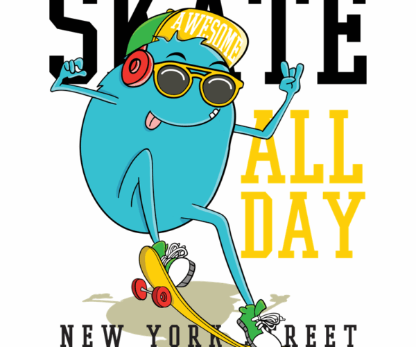 Skateboarding Monster - All Day Attitude