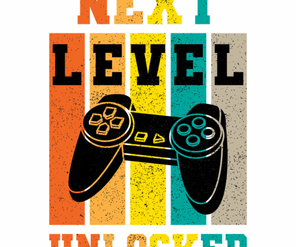 Next Level - Retro Gaming T-Shirt Design