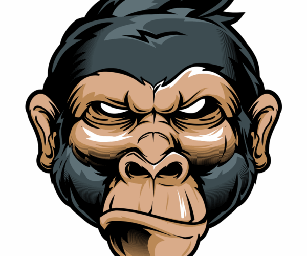 Angry Gorilla - Cartoon Mascot