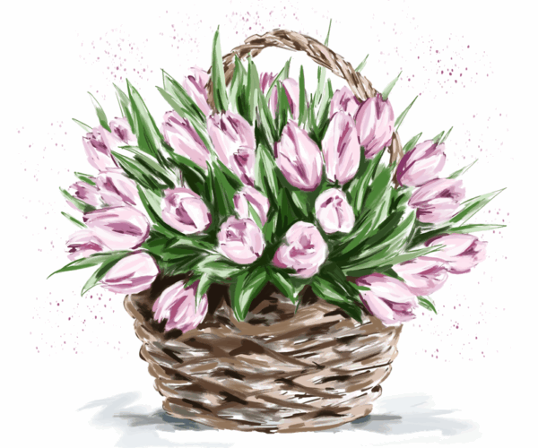 Tulip Basket - Springtime Delight