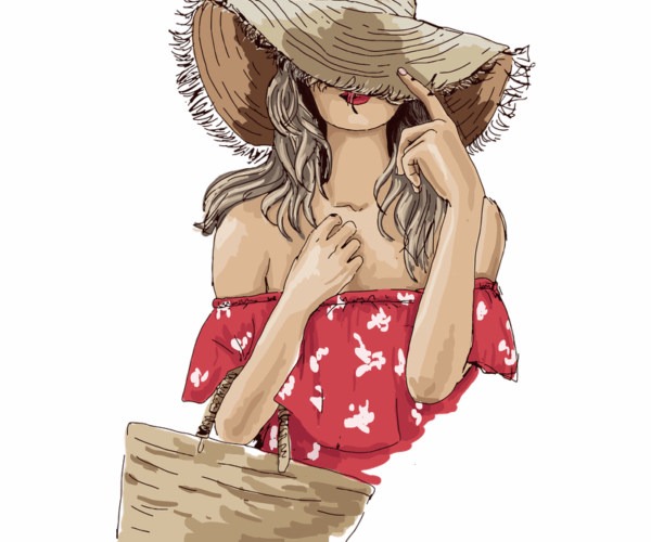 Summer Breeze - Straw Hat Glamour