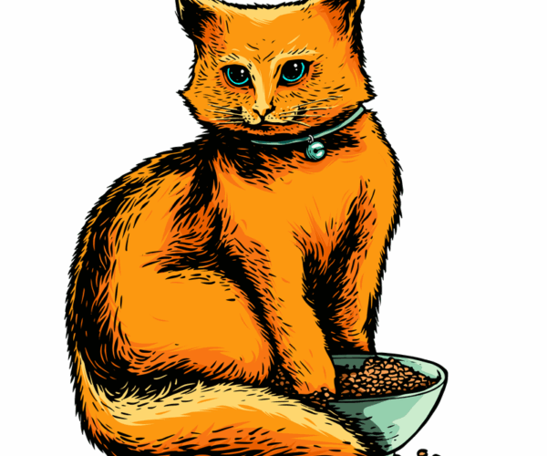Ginger Cat - Food Bowl Steal