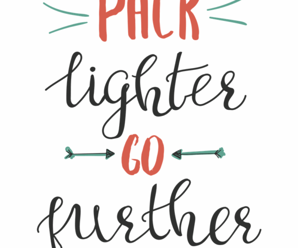 Pack Lighter - Travel Quote Design