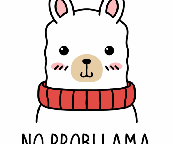 Llama Design + Puns & Funny Quotes