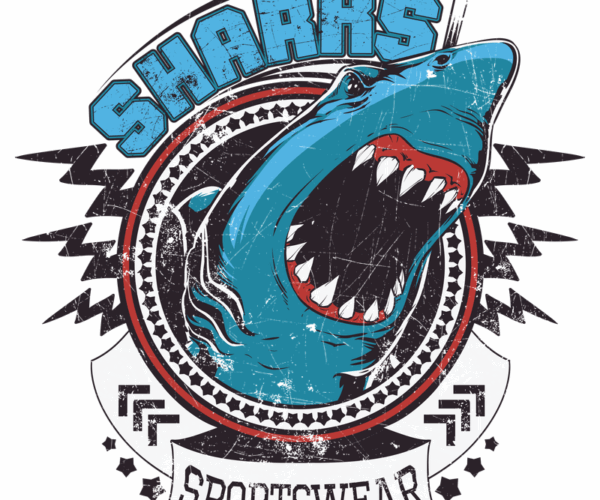 Angry Shark - Sports Emblem