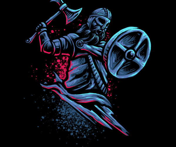 Viking Warrior - Neon Fury