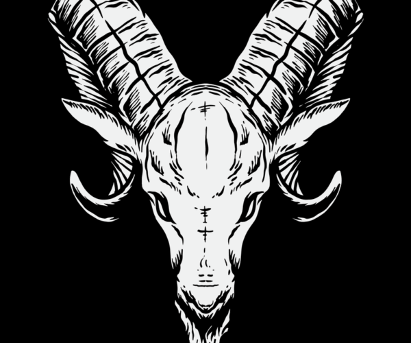 Ram Skull - Occult Illustration