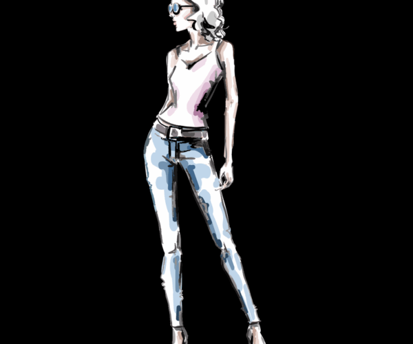 Fashion Model - Casual Chic Sketch