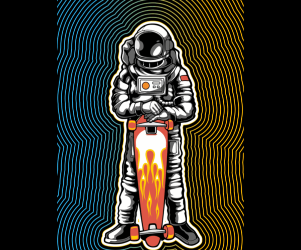 Spaced Out - Retro Skater