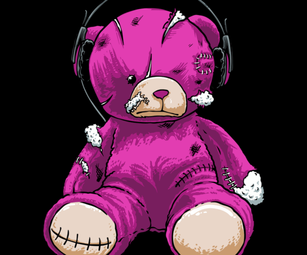 Worn Teddy - Headphone Edition