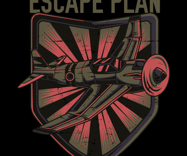 Escape Plan - Vintage Airplane Design