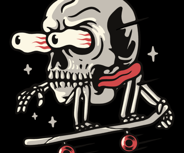 Skateboard Skeleton - Ride Till You're Dead