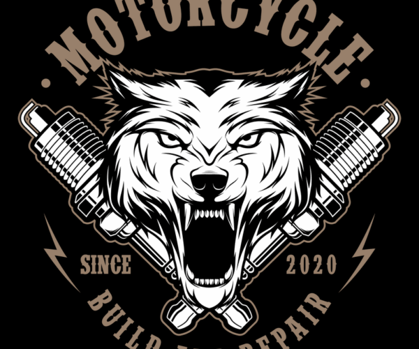 Motorcycle Wolf - Build and Repair Emblem