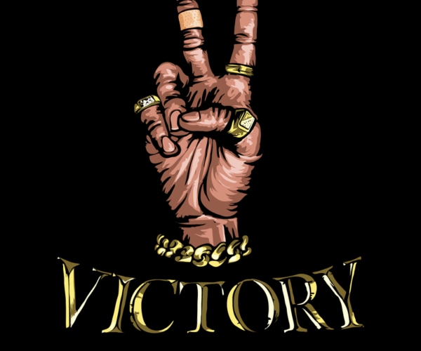 Victory Hand - Motivational Peace Symbol