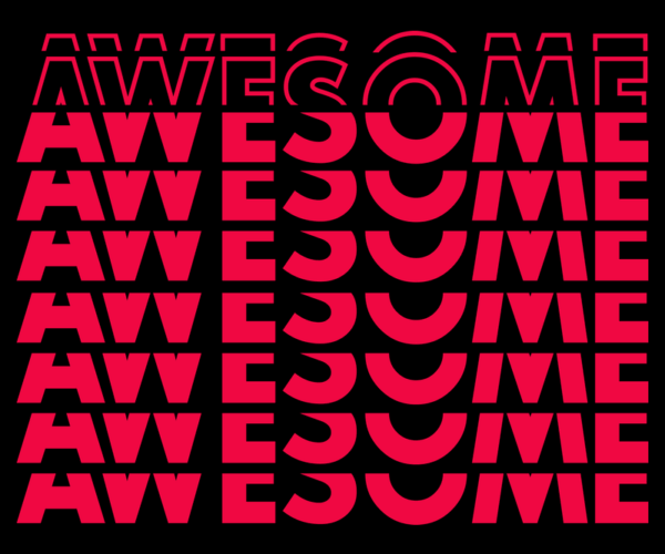 Awesome Stack - Bold Typography Graphic